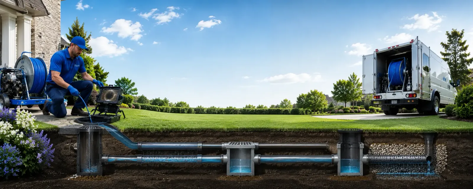 Outdoor drain cleaning information for West Sayville, NY